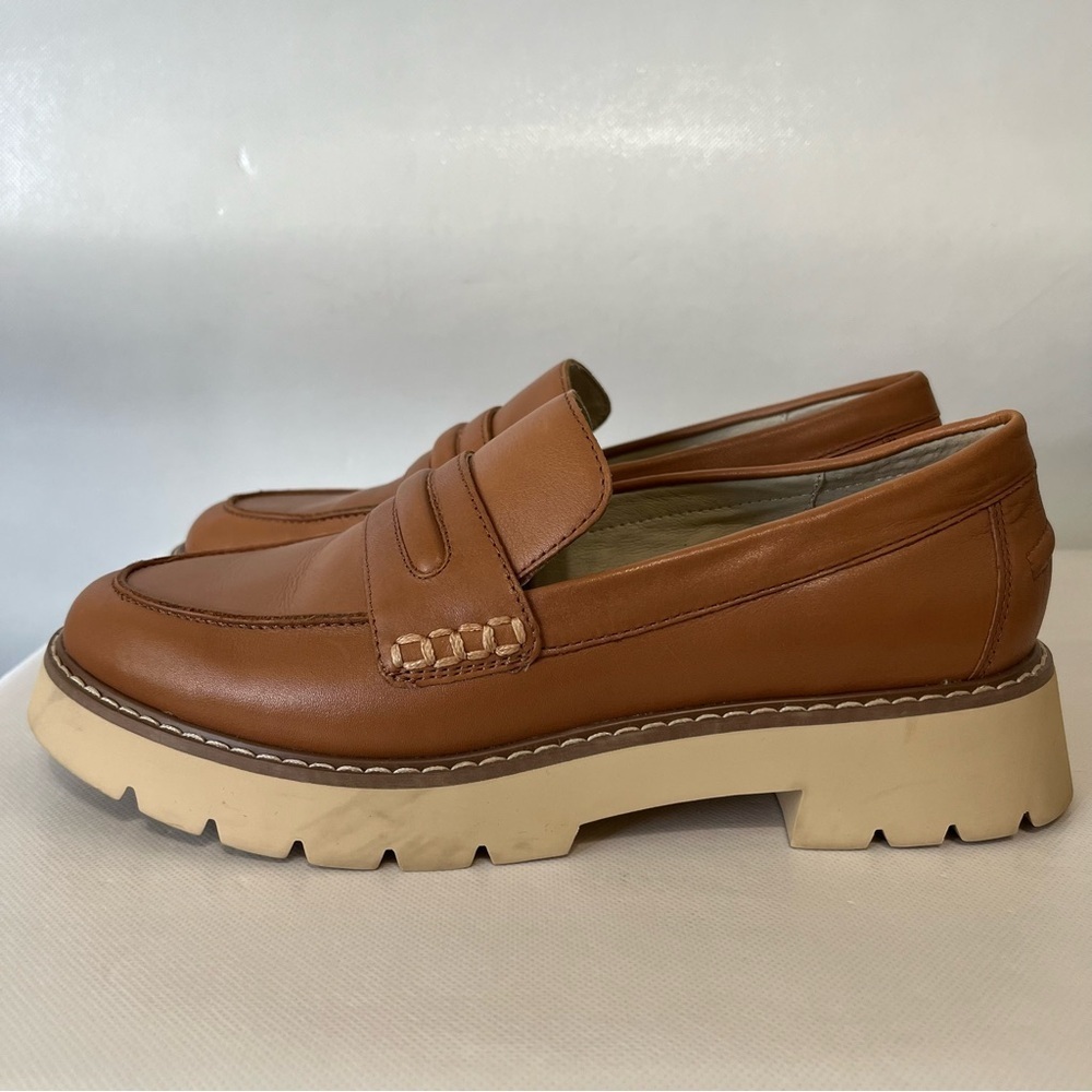 Sanctuary Westside Loafers Brown Leather Chunky Sole - Picture 2 of 9